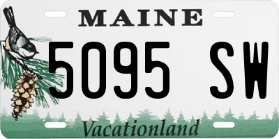 ME license plate 5095SW