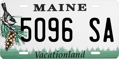 ME license plate 5096SA