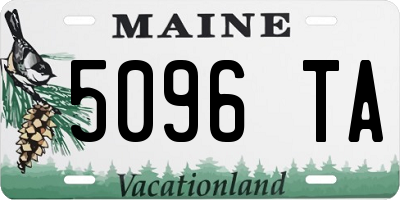 ME license plate 5096TA