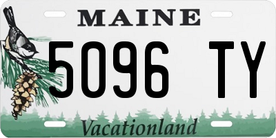 ME license plate 5096TY