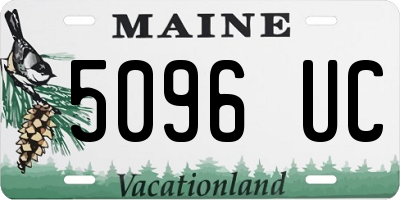 ME license plate 5096UC