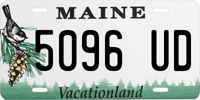 ME license plate 5096UD