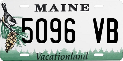 ME license plate 5096VB