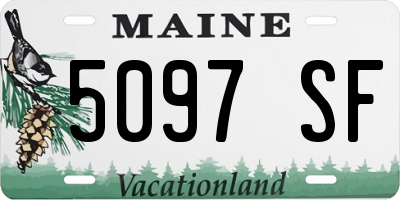 ME license plate 5097SF
