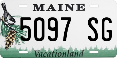 ME license plate 5097SG