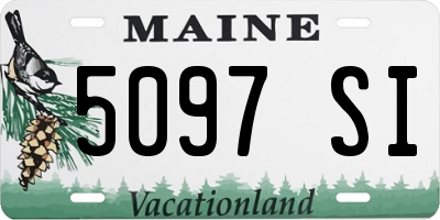 ME license plate 5097SI
