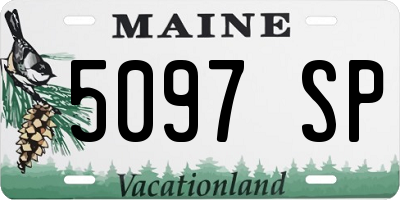 ME license plate 5097SP
