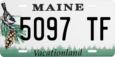 ME license plate 5097TF