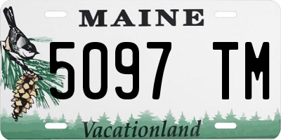 ME license plate 5097TM