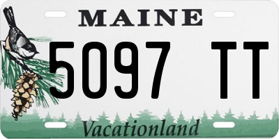ME license plate 5097TT
