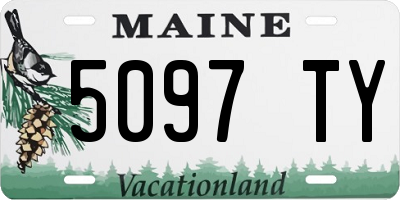 ME license plate 5097TY