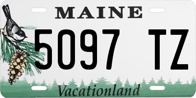 ME license plate 5097TZ