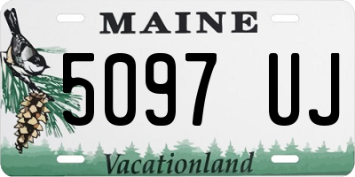 ME license plate 5097UJ