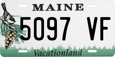 ME license plate 5097VF