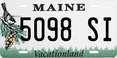 ME license plate 5098SI