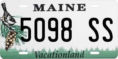 ME license plate 5098SS