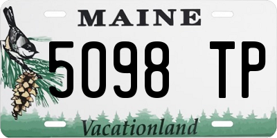 ME license plate 5098TP