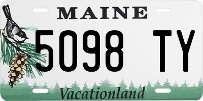ME license plate 5098TY