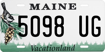 ME license plate 5098UG
