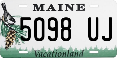 ME license plate 5098UJ