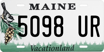 ME license plate 5098UR