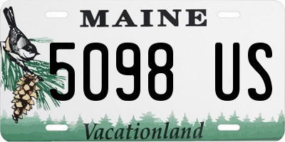 ME license plate 5098US