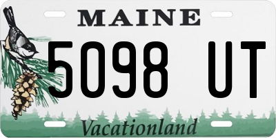 ME license plate 5098UT