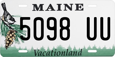 ME license plate 5098UU