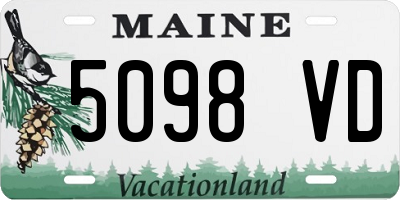 ME license plate 5098VD