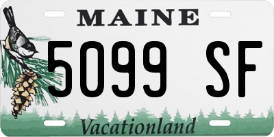 ME license plate 5099SF