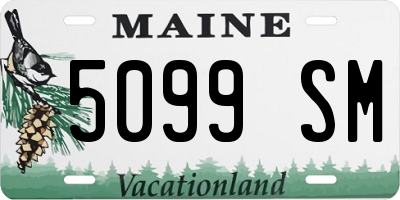 ME license plate 5099SM