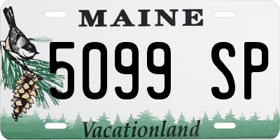 ME license plate 5099SP