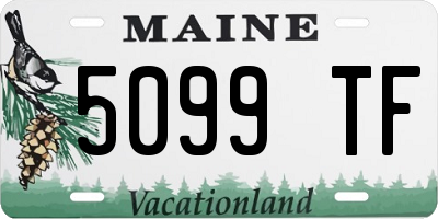 ME license plate 5099TF