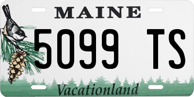 ME license plate 5099TS