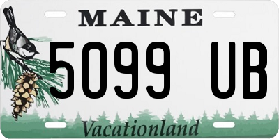 ME license plate 5099UB