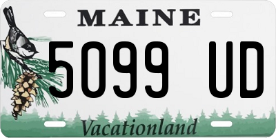 ME license plate 5099UD