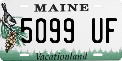 ME license plate 5099UF