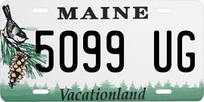 ME license plate 5099UG