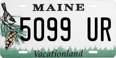 ME license plate 5099UR