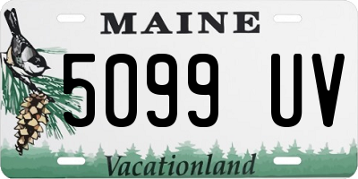 ME license plate 5099UV