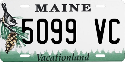 ME license plate 5099VC