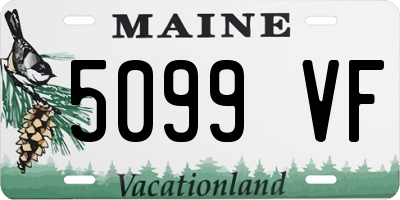 ME license plate 5099VF