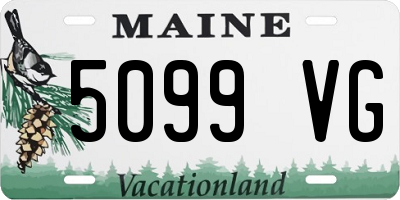 ME license plate 5099VG