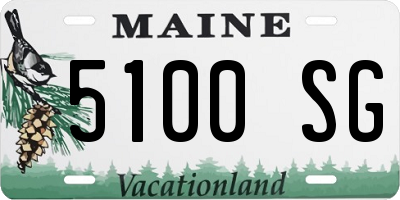 ME license plate 5100SG