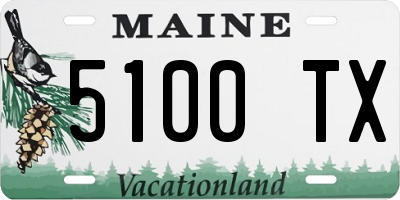 ME license plate 5100TX