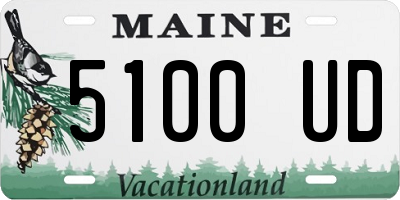 ME license plate 5100UD