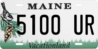 ME license plate 5100UR