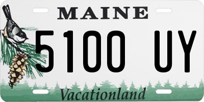 ME license plate 5100UY