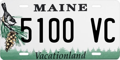 ME license plate 5100VC