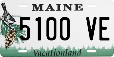 ME license plate 5100VE